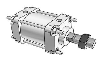 單作用氣缸的工作原理，適用于低沖擊和低沖程應(yīng)用